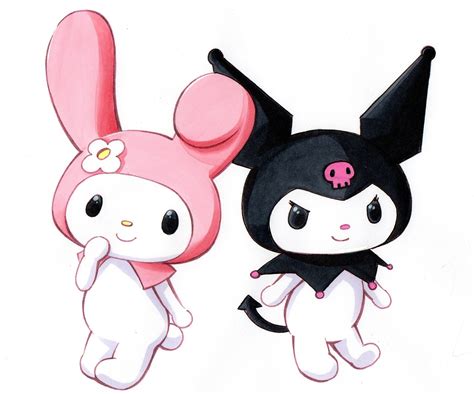 kuromi and baku|anime kuromi and my melody.